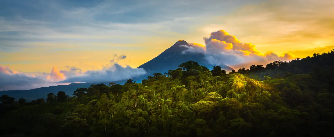 Arenal Volcano at Sunrise…A rare sight at the perfect 15 secon