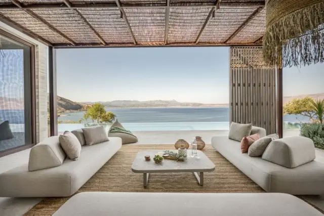 ASTERI HOUSE
📍Crete

Set above a secluded swimming cove on the north coast of Crete, Asteri House sleeps 12 in six beautifully appointed en-suite bedrooms. An architecturally designed retreat, Asteri House combines elegant interiors, generous outdoor spaces and the sea as an ever-present backdrop.

The 17m swimming pool stretches along the terrace, while a path leads through the garden to the cove below with sunbeds and direct access to the water. Shaded terraces invite long lunches, while an outdoor kitchen with barbecue, pizza oven and bar makes entertaining effortless. in addition, a private chef can be arranged to cater for you.

Inside, carefully chosen furniture, fabrics and art create a calm, contemporary feel. For complete relaxation, there is a private hammam, sauna and yoga deck.

With a taverna within walking distance and Chania around 30 minutes away by car, Asteri House offers a combination of privacy, style and the pleasures of western Crete. 

For more details or to book direct please email info@ionianestates.com or call 44 (0) 7540 472 746

#LuxuryVilla
#LuxuryVillaCrete
#GreekVilla
#IonianEstates
#GreekLuxury
